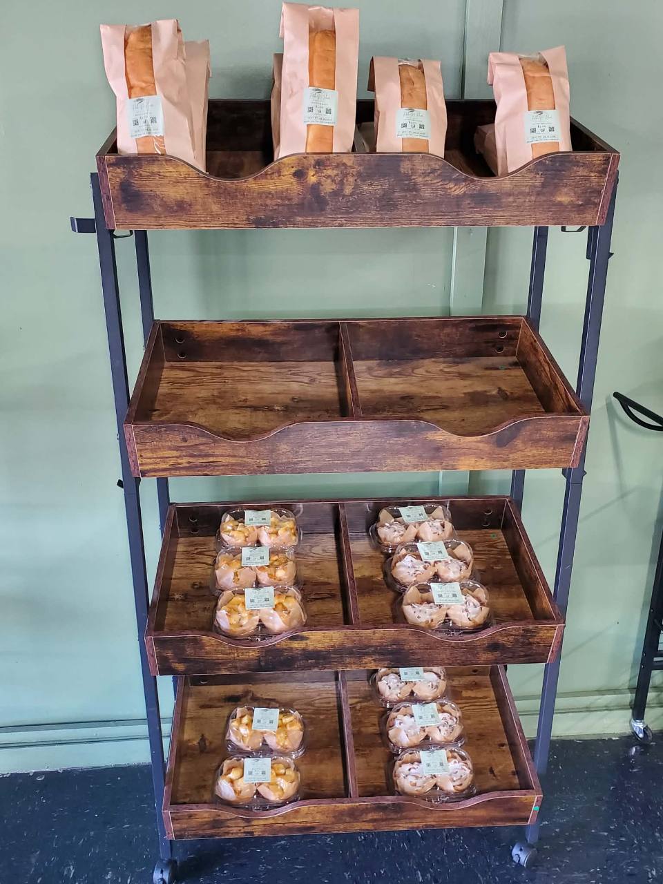 Fitch-N-Flour shelf stocked at Cross the Creek Deli and Charcuterie